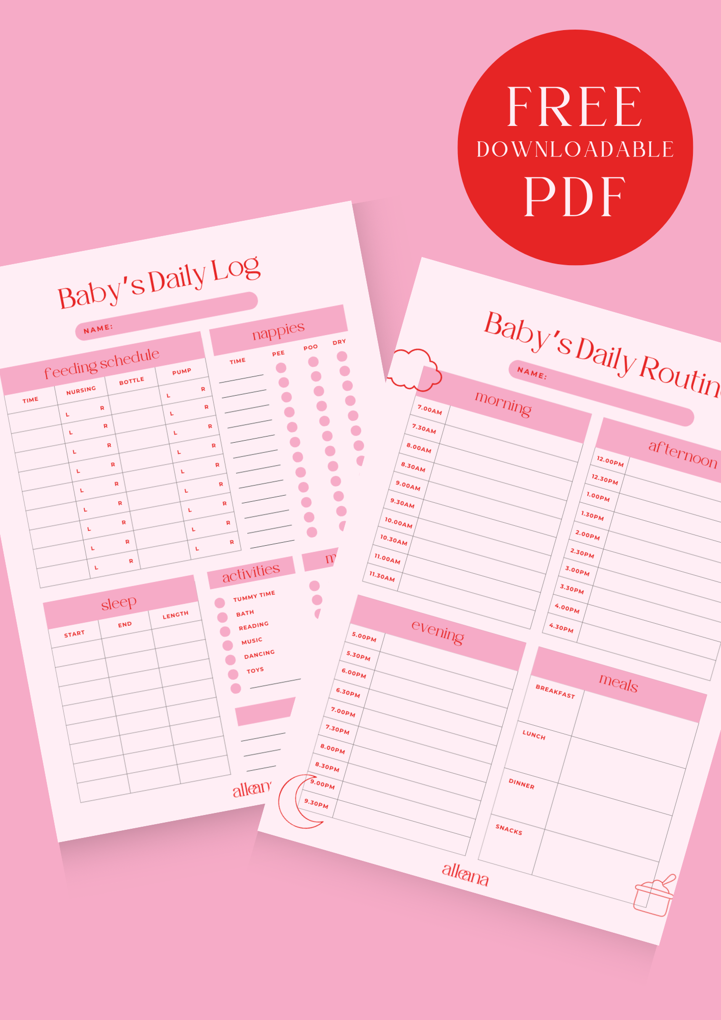 Baby Log & Daily Planner