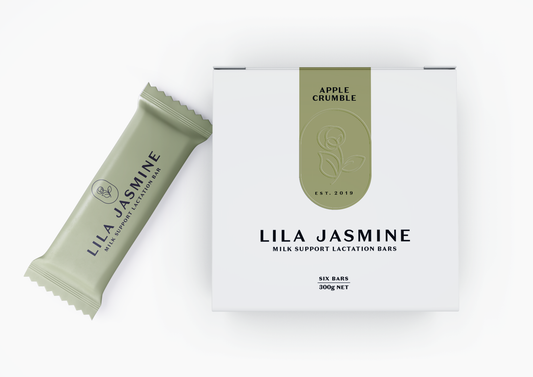 Lila Jasmine apple crumble lactation bars, box of 6