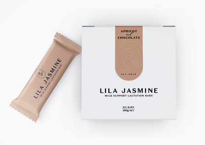 Lila Jasmine Apricot + Dark Chocolate Milk Support Lactation Bars