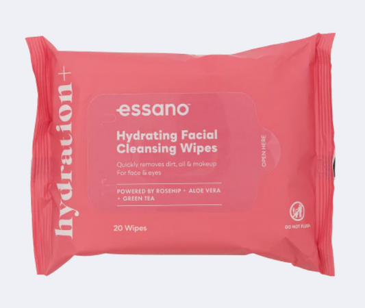 Essano Rosehip Hydrating Facial Cleansing Wipes 20pk