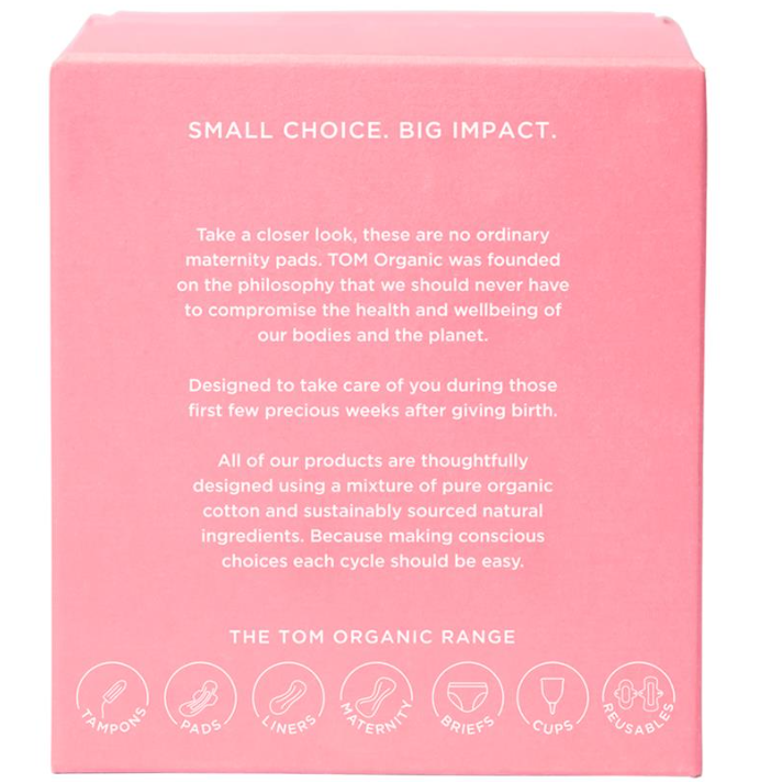 Tom Organic Maternity Pads 8 Pack