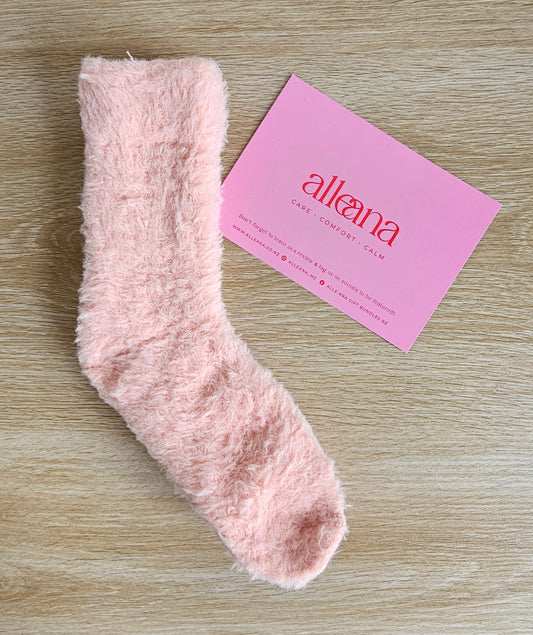 Fluffy comfort socks for labour and hospital stay