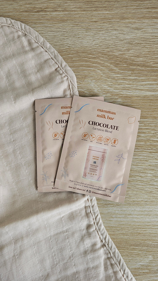 Mammas Milk Bar chocolate lactation blend sachets