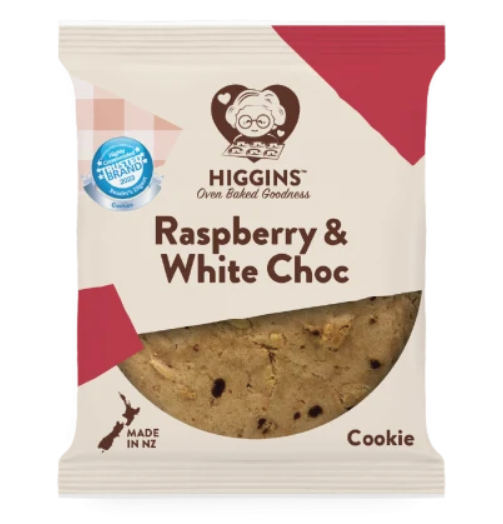 Mrs Higgins raspberry white chocolate cookie 85g