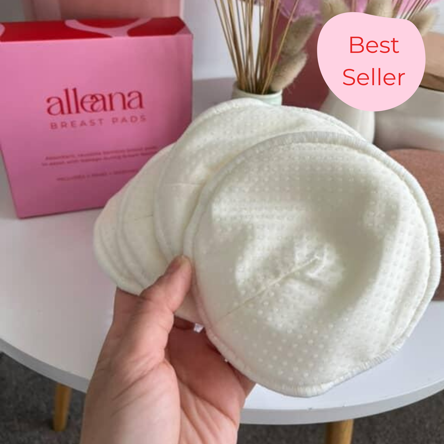 Alle Ana reusable bamboo nursing pads with wash bag for breastfeeding mums NZ