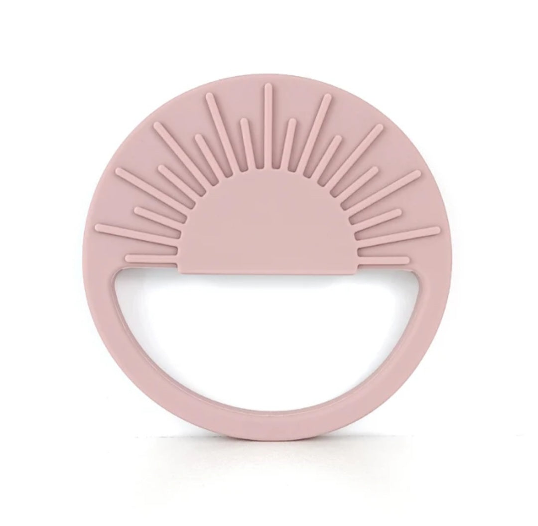 Alle Ana sun silicone teether in blush pink