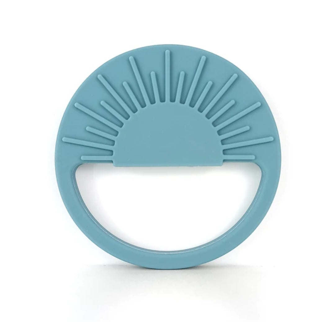 Alle Ana sun silicone teether in ocean blue