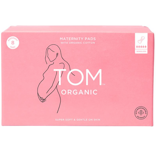 TOM Organic maternity pads 8 pack for postpartum